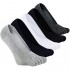 Mens Summer No Show Toe Socks Premium Cotton Five Finger Socks for Running Athletic