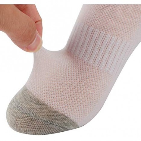 MLFUTURE Men's Athletic Ankle Socks 6 Pairs Thick Cushion Running Socks for Men&Women Cotton Socks 6-12