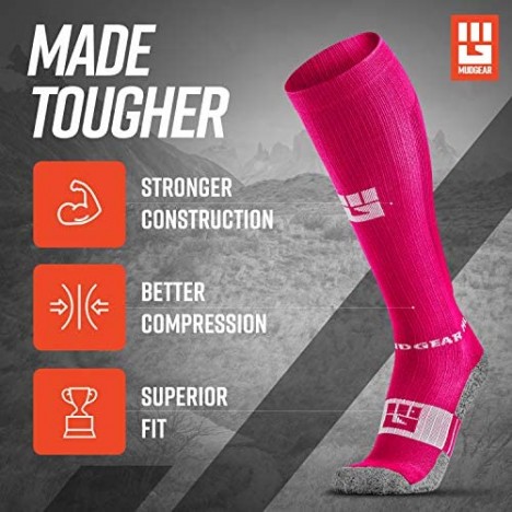MudGear Premium Compression Socks - Run Hike Trail Recovery