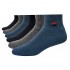 Navy Sport Men's Solid Cushion Comfort Quarter Socks Pack of 6