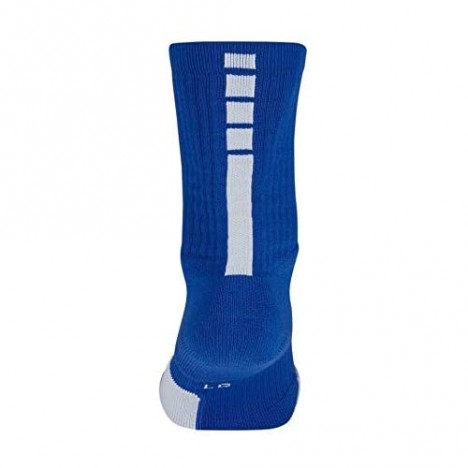 Nike Elite Basketball Crew Socks Large (Fits Men Size 8-12 Women Size 10-13) SX7626-463 Royal White