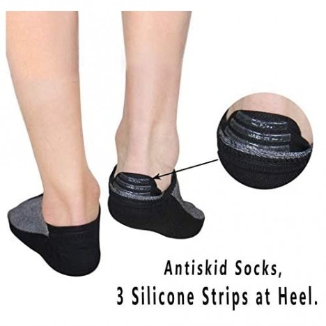 No Show Ankle Socks Low Cut Socks for Men&Women Non Slip 8 Pairs