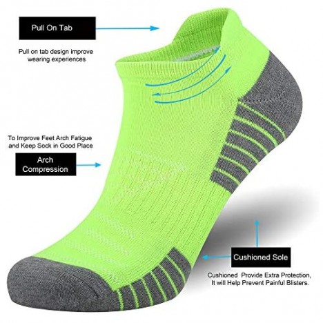 ONKE Unisex Mesh Ventilating Comfort Fit Performance Tab Moisture Wicking Breathable No Show Socks for Men and Women 6 Pack