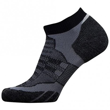 Pure Athlete Merino Wool Socks Men Women Youth – Low Cut Cushioned Athletic Running Sock Moisture Wicking