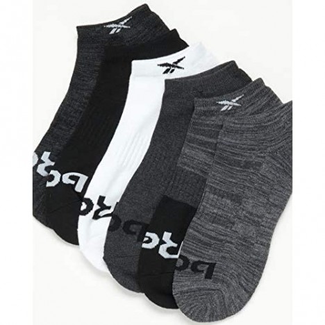 Reebok Men's Athletic No-Show Low Cut Socks with Cushion Comfort (12 Pack)