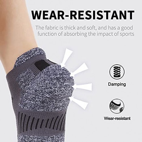 Running Socks GUUMOR 4 Pack Compression Athletic Socks Moisture Wicking Socks Low Cut Ankle Socks for Men Women