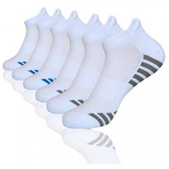 Shinno Mens Ankle Athletic Socks Low Cut Breathable Cushion Running Tab Socks 6 Pack