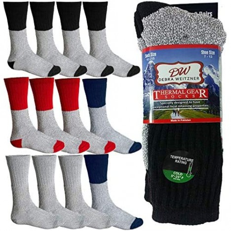 Thermal Insulated Boot Socks for Men and Women 12 Pair Ultra Warm Thick Winter Socks Debra Weitzner