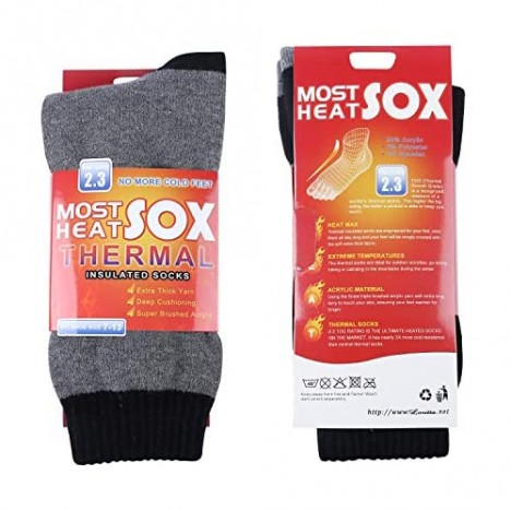 Thermal Socks for Men - Winter Warm Socks Mens Womens for Cold Weather Extreme Temperatures