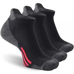 TJOY Cycling Socks for Men & Women Breathable Low Cut Sports Tab Sock Performance Ankle Athletic Running Socks 3 Pack