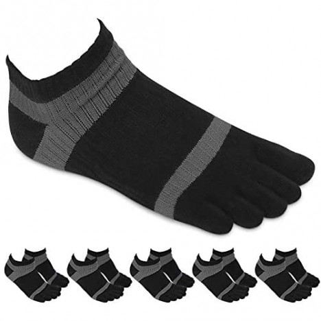 Toe Socks Five Finger Socks No Show Running Socks for Men[５Pairs]