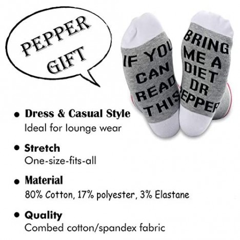 TSOTMO 2 Pairs Diet Dr Pepper Gift If You Can Read This Bring Me A Dr Pepper Novelty Socks For Men Women
