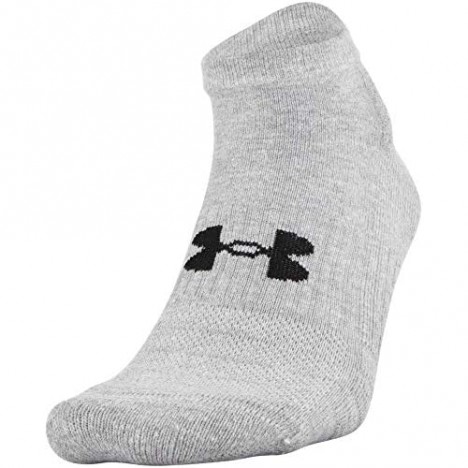Under Armour Adult Training Cotton No Show Socks 3-Pairs