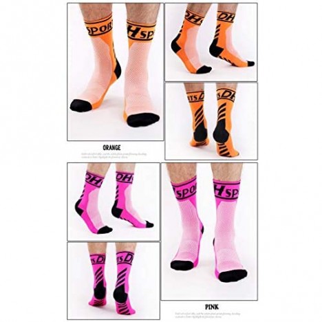 VWU Mens Womens Sports Socks Athletic Socks for Running Cycling Basketball Hiking More