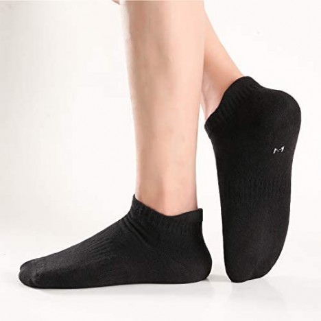 WANDER Mens Ankle Athletic Socks Low Cut 6/8 Pairs Running Cushion Sport Tab Socks 7-10/10-13