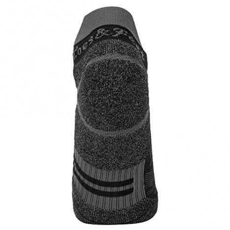 Toes&Feet Men's Anti Odor Quick-Dry Cushion Low-Cut Compression Running Socks