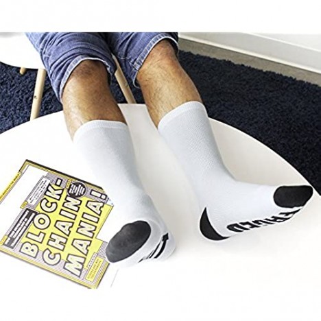 2-Pair Mens Novelty Socks - Funny Inappropriate Socks with Printed Quotes Sht Faced Balls Deep Fits Shoe Size US 7-11