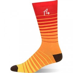 Argoz Mens Sunset Strip Orange/Red/Yellow Striped Sock