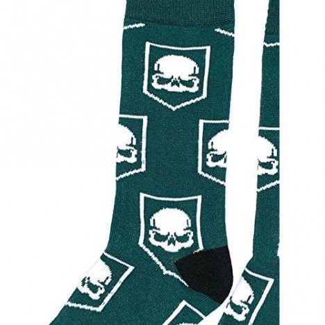 Call of Duty Green Crew Socks and Skull Metal Key Chain Gift Bundle