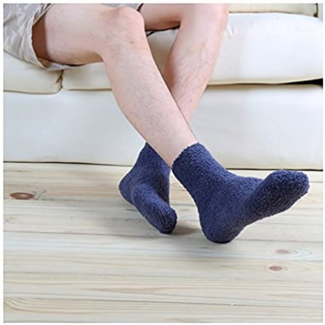 Fitu Men's Soft Warm Cozy Fuzzy Socks Plush Fleece Fluffy Slipper Socks Microfiber