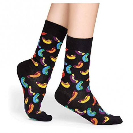 Happy Socks for Men and Women | 1 Pair Colorful Fun Unique Food Themed Printed Patterns | Premium Cotton Sock