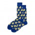 Hotsox Men's Rubber Duck Crew Socks 1 Pair Dark Blue Men's 10-13
