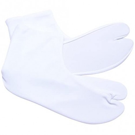 KYOETSU Men's TORAY Stretch White Tabi Socks With Clasps 21 cm - 28 cm