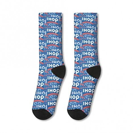 Lencenser Ihop Crew socks for mens Work socks for mens Funny Socks Cool socks and Novelty socks for mens gifts