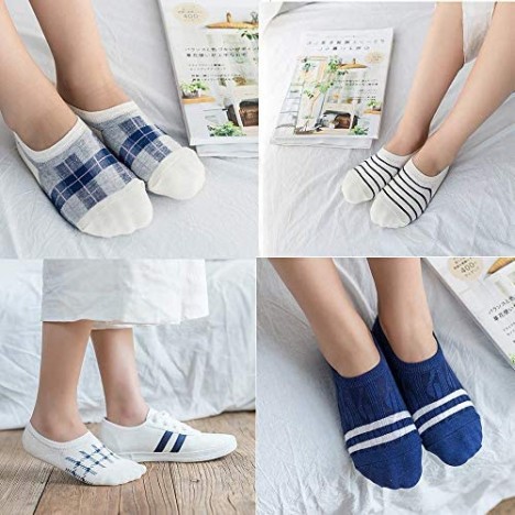 No Show Socks for Men and Women Performance Cotton Cushioned Athletic Socks Low Cut Ankle Socks Casual Cotton Socks