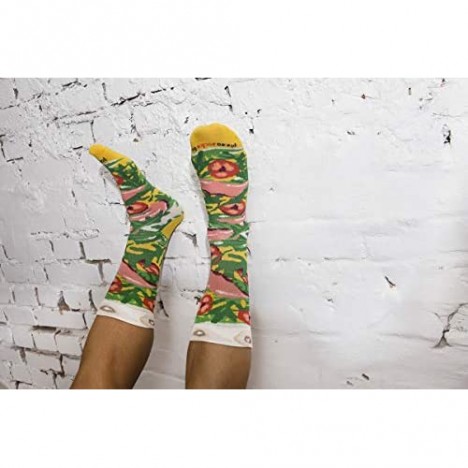 PIZZA SOCKS BOX Italian 4 pairs Cotton Socks Made In Europe Unisex Funny Gift!