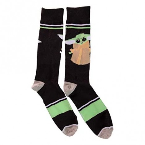 Star Wars The Mandalorian Baby Yoda Argyle/This Is The Way Men's 2-Pack Crew Socks