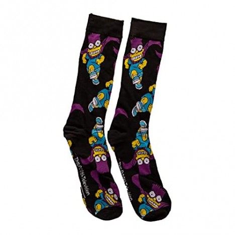The Simpsons Bartman Purple Men's 2-Pack Crew Socks