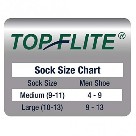 Top Flite mens Sport Cotton Rib Cushion Quarter Socks 6 Pair Pack