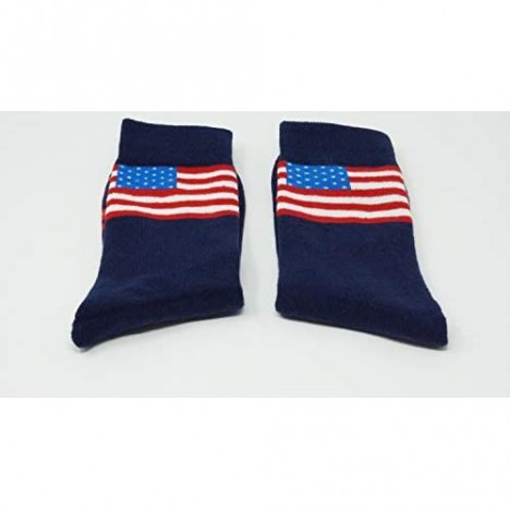 Trump America USA Flag Socks - Father's Day Gifts for Dad Grandfather Presents - Blue Terry