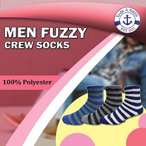 Yacht & Smith Mens Fuzzy Socks Soft Warm Winter Slipper Plush Sock