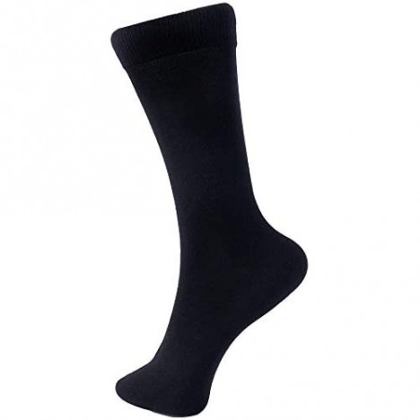 Alpine Swiss Mens Cotton 6 Pack Dress Socks Solid Ribbed Argyle Shoe Size 6-12