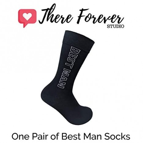 Groomsmen Socks Set of 8. Includes Groom Socks Best Man Socks and 6 Groomsmen Socks. Men Wedding Dress Socks Perfect for Groomsmen Proposal.