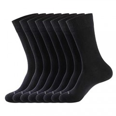 WANDER Men's Dress Socks Cotton Thin Classic lightweight Socks 6/8 Pairs Solid Soft Breathable Socks