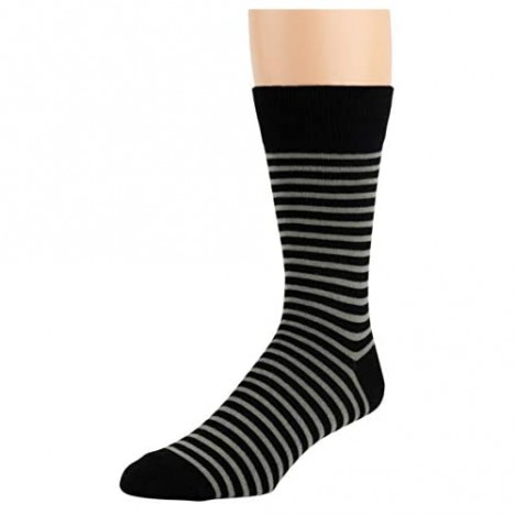ZEKE Men’s Cotton Dress Socks - 12 Pack Funky Colorful Crew Socks - Fashion Patterned Fun Striped Argyle