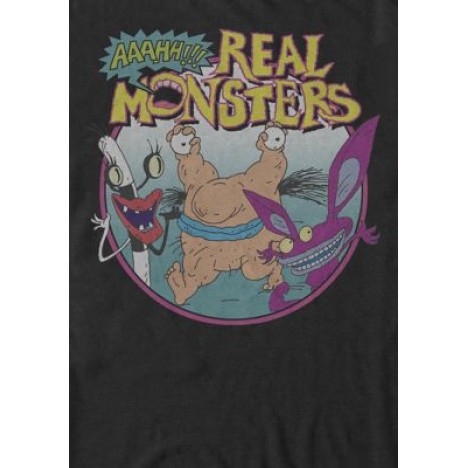 AAAHH Real Monsters Circle Group Logo Short-Sleeve T-Shirt