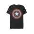 Captain America Collaged Comic Shield Short Sleeve T-Shirt