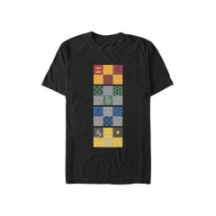 Harry Potter 4 Houses Checker Flags Graphic T-Shirt