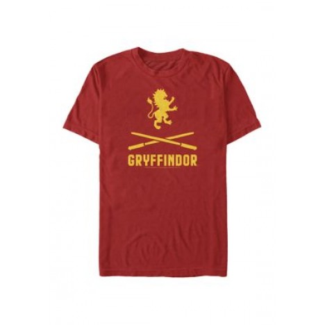 Harry Potter Gryffindor Icons Crossed Wands Graphic T-Shirt