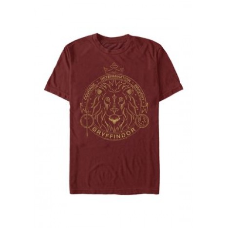 Harry Potter Gryffindor Line Art Symbol Graphic T-Shirt