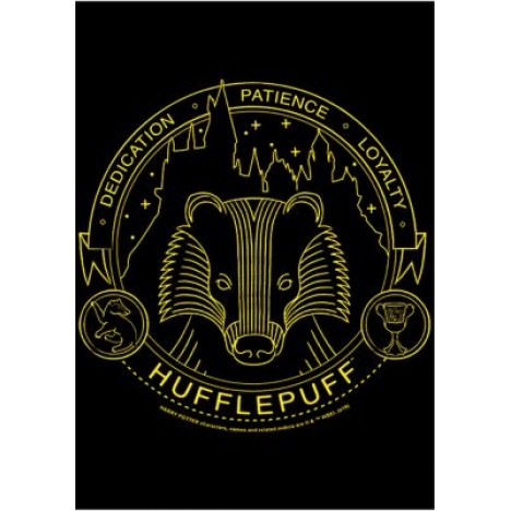 Harry Potter Hufflepuff Line Art Symbol Graphic T-Shirt