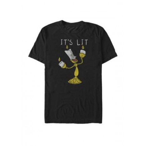 Lumiere It's Lit Humor Short Sleeve Graphic T-Shirt