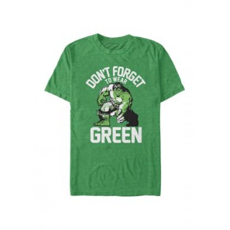 Marvel Hulk Wear Green Graphic Short Sleeve T-Shirt