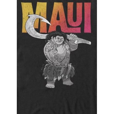 Moana Neon Maui Portrait Short Sleeve T-Shirt