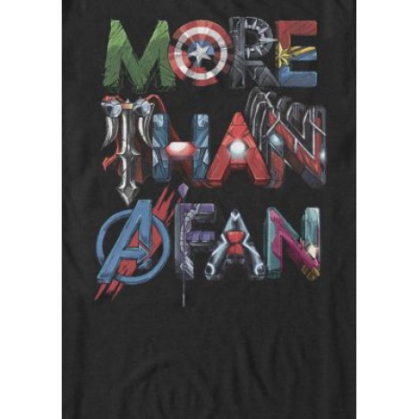 More Than a Fan Hero Wordfill Short Sleeve Graphic T-Shirt