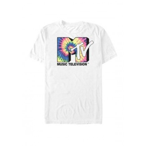Neon Tie-Dye Logo Short-Sleeve T-Shirt